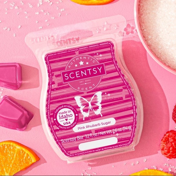 Scentsy Other New Pink Rhubarb Sugar Scentsy Bar Poshmark
